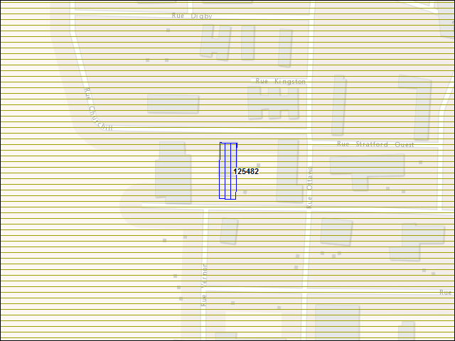 A map of the area immediately surrounding building number 125482