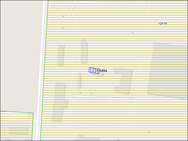 A map of the area immediately surrounding building number 125494