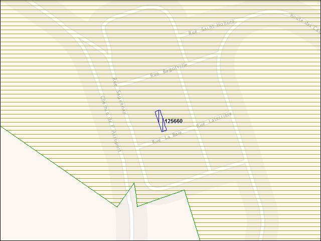 A map of the area immediately surrounding building number 125660
