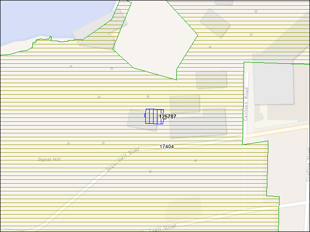 A map of the area immediately surrounding building number 125787