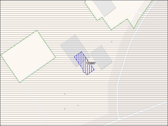 A map of the area immediately surrounding building number 125887