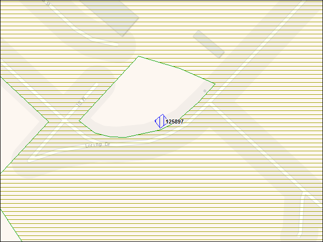 A map of the area immediately surrounding building number 125897