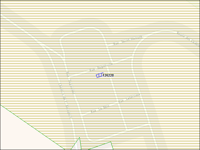 A map of the area immediately surrounding building number 126228