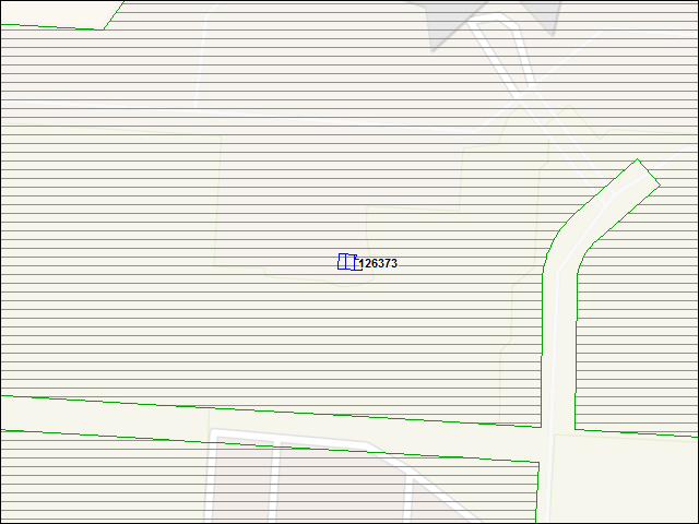 Une carte de la zone qui entoure immédiatement le bâtiment numéro 126373