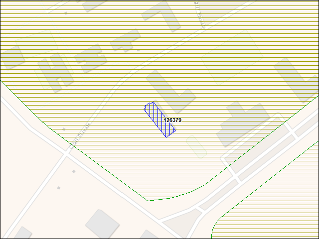 A map of the area immediately surrounding building number 126379