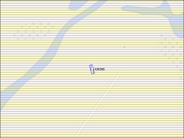 Une carte de la zone qui entoure immédiatement le bâtiment numéro 126385