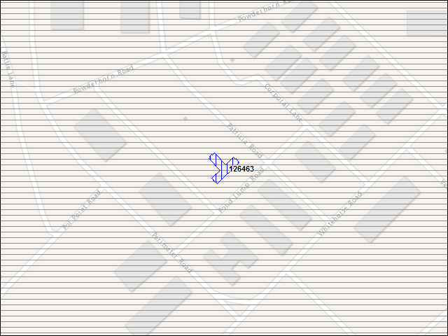 Une carte de la zone qui entoure immédiatement le bâtiment numéro 126463