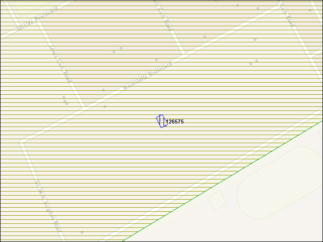 A map of the area immediately surrounding building number 126575