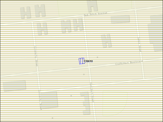 Une carte de la zone qui entoure immédiatement le bâtiment numéro 126610