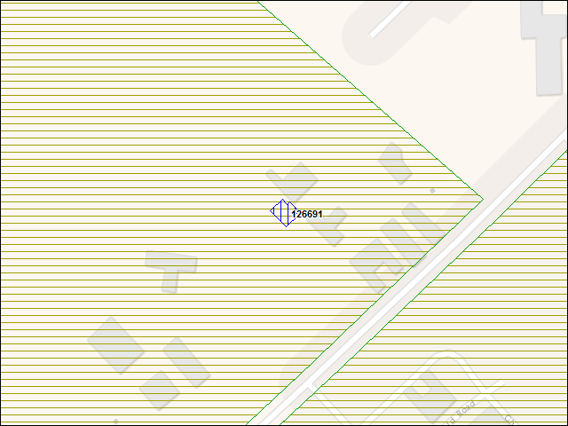 A map of the area immediately surrounding building number 126691