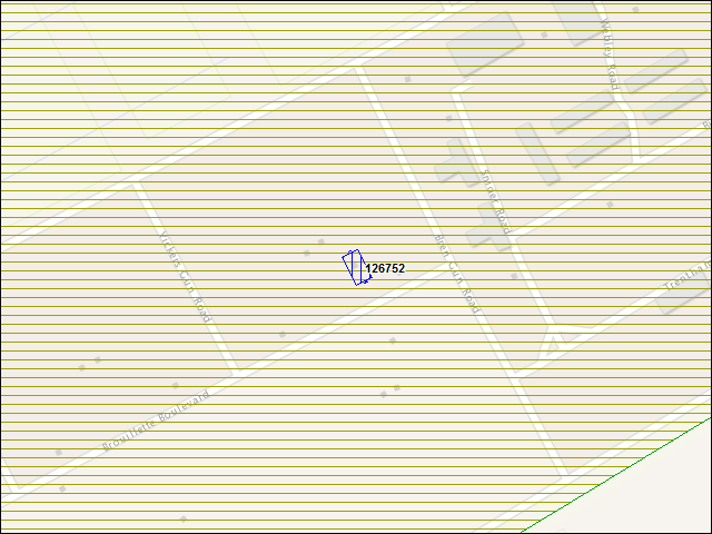 Une carte de la zone qui entoure immédiatement le bâtiment numéro 126752