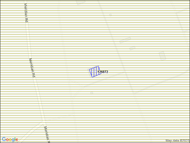 Une carte de la zone qui entoure immédiatement le bâtiment numéro 126872