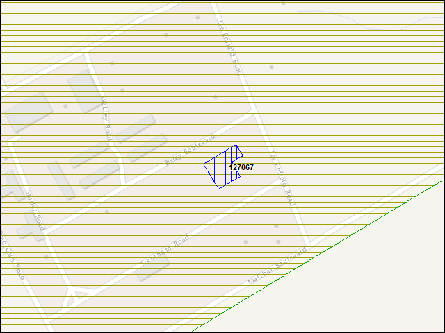 A map of the area immediately surrounding building number 127067