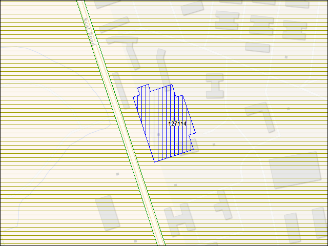 A map of the area immediately surrounding building number 127114
