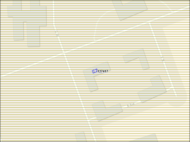 A map of the area immediately surrounding building number 127417