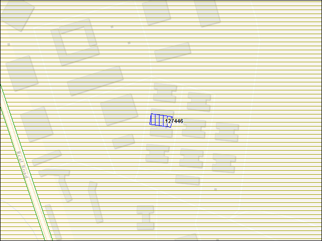 Une carte de la zone qui entoure immédiatement le bâtiment numéro 127446