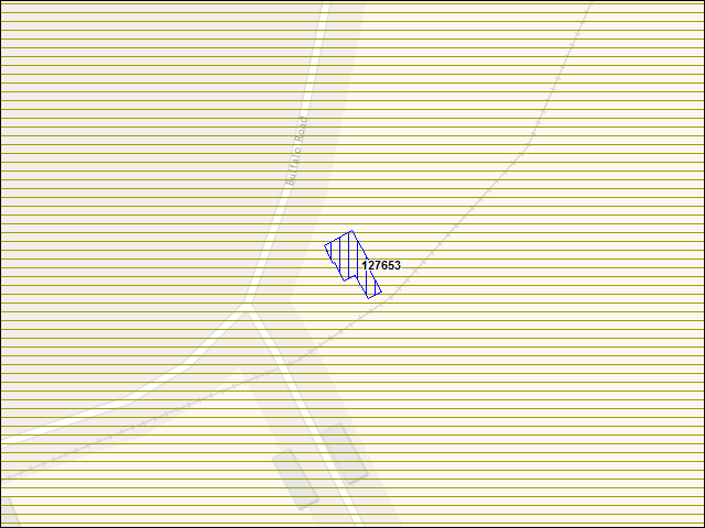 Une carte de la zone qui entoure immédiatement le bâtiment numéro 127653