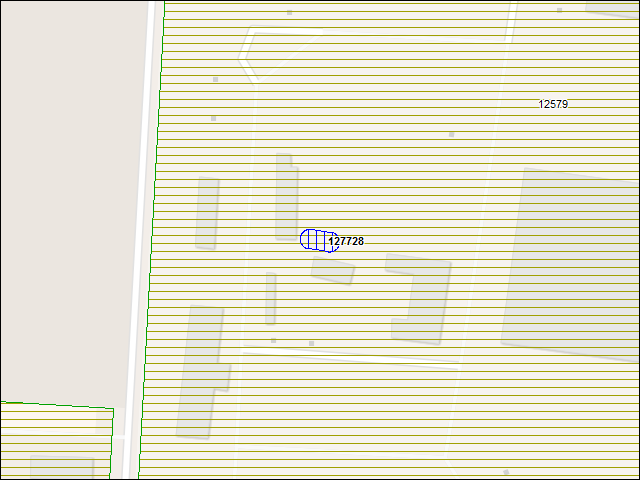 A map of the area immediately surrounding building number 127728