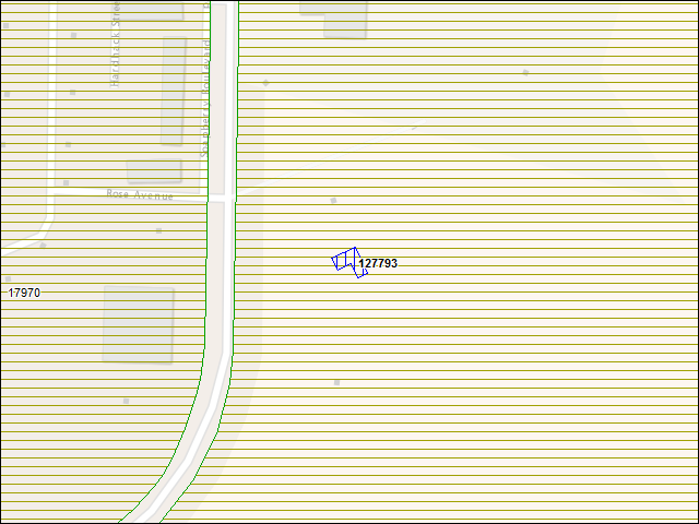 A map of the area immediately surrounding building number 127793