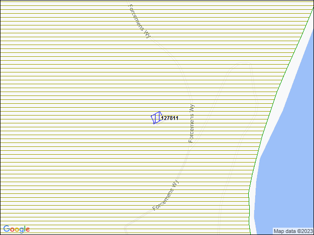 A map of the area immediately surrounding building number 127811