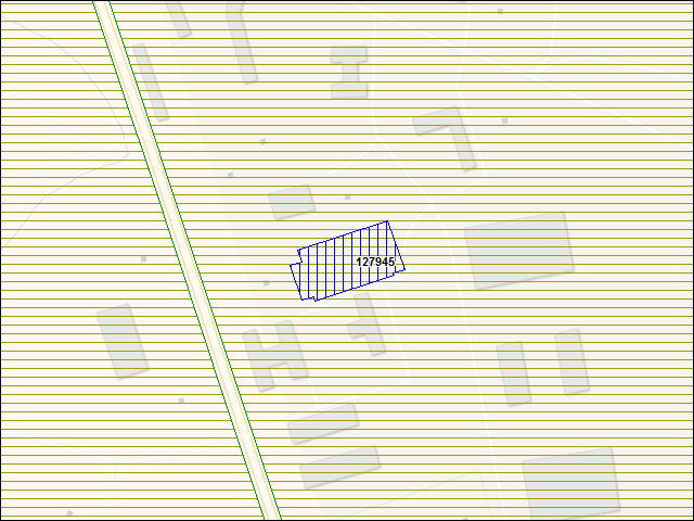 A map of the area immediately surrounding building number 127945