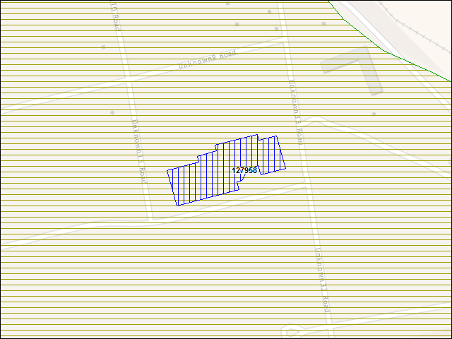 A map of the area immediately surrounding building number 127958