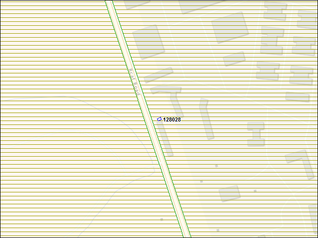 Une carte de la zone qui entoure immédiatement le bâtiment numéro 128028