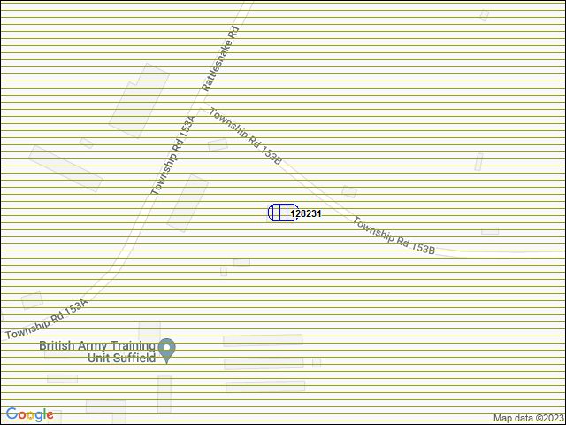 A map of the area immediately surrounding building number 128231