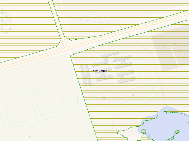 A map of the area immediately surrounding building number 128981