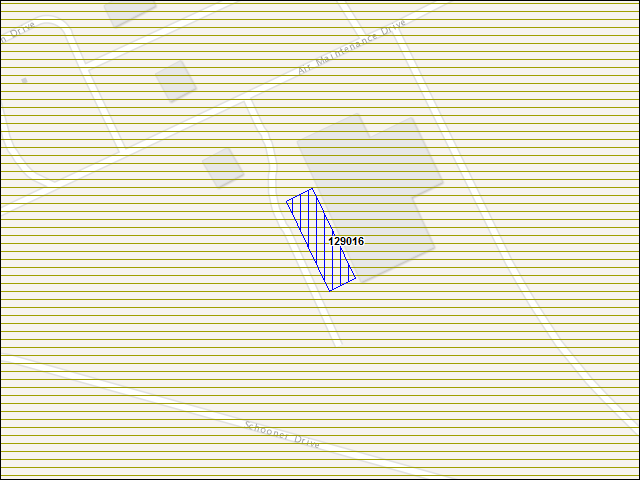 Une carte de la zone qui entoure immédiatement le bâtiment numéro 129016