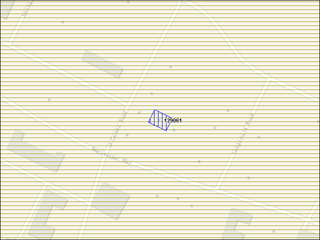 Une carte de la zone qui entoure immédiatement le bâtiment numéro 129061