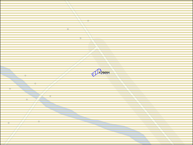 Une carte de la zone qui entoure immédiatement le bâtiment numéro 129091