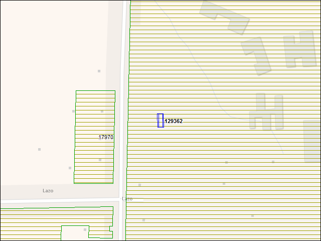 A map of the area immediately surrounding building number 129362
