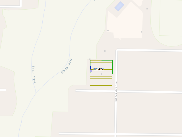 A map of the area immediately surrounding building number 129422
