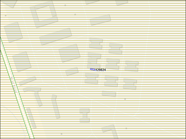 Une carte de la zone qui entoure immédiatement le bâtiment numéro 129824