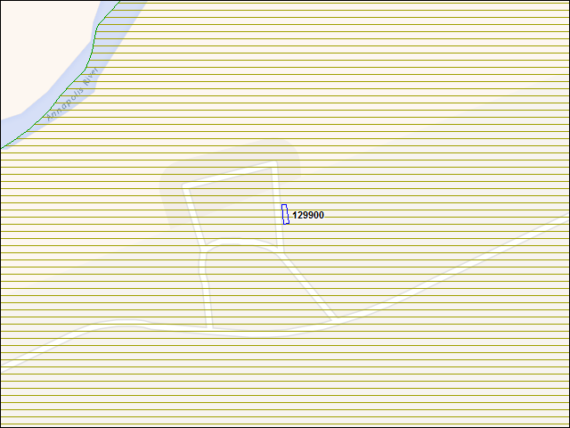 Une carte de la zone qui entoure immédiatement le bâtiment numéro 129900
