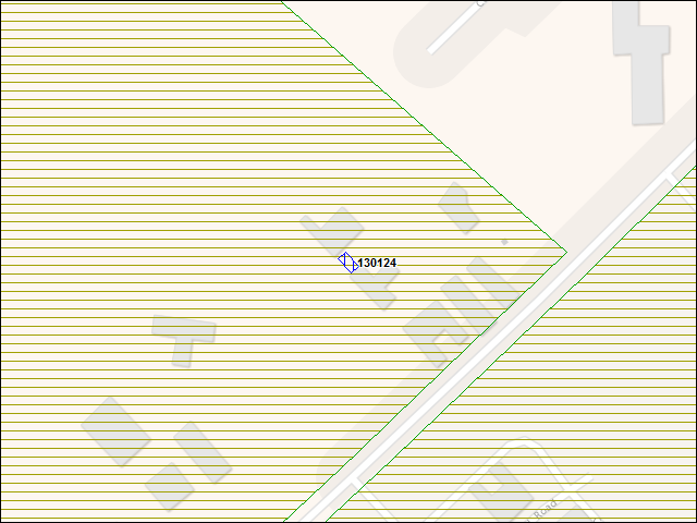 Une carte de la zone qui entoure immédiatement le bâtiment numéro 130124