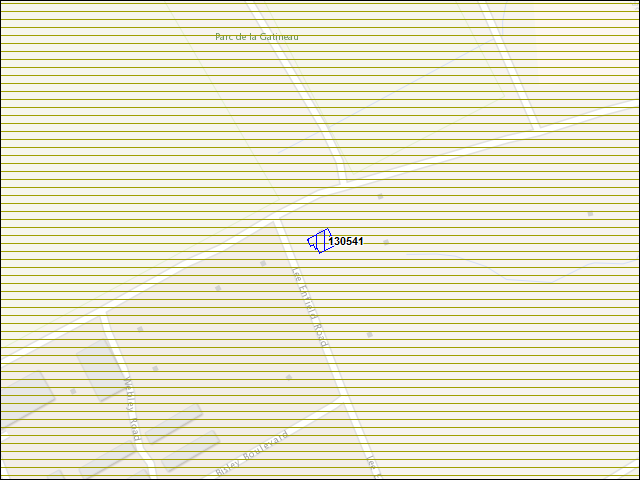 A map of the area immediately surrounding building number 130541