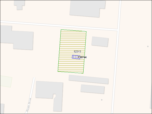 A map of the area immediately surrounding building number 130744