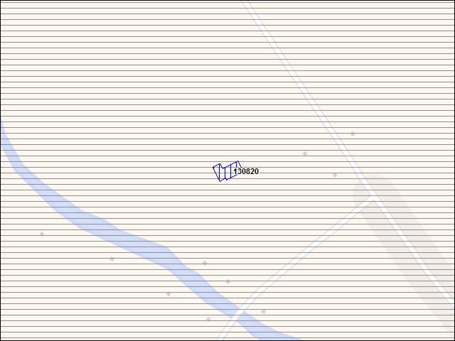 Une carte de la zone qui entoure immédiatement le bâtiment numéro 130820