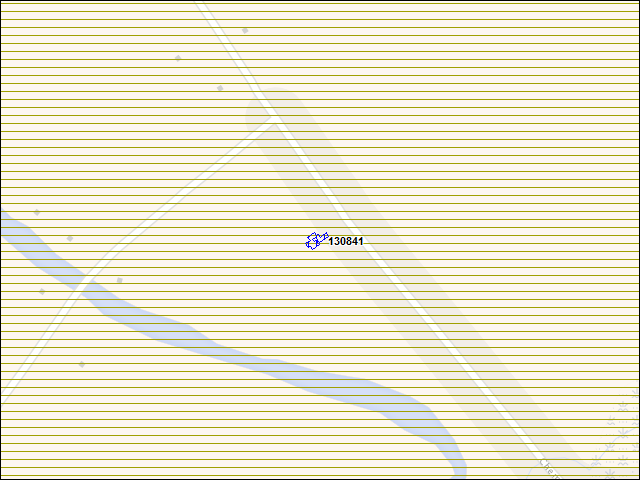 Une carte de la zone qui entoure immédiatement le bâtiment numéro 130841