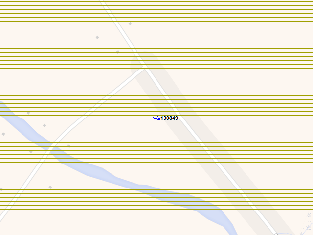 Une carte de la zone qui entoure immédiatement le bâtiment numéro 130849