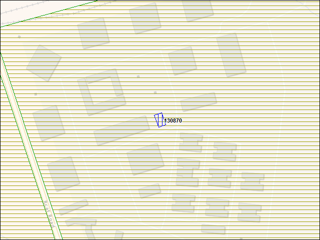 Une carte de la zone qui entoure immédiatement le bâtiment numéro 130870