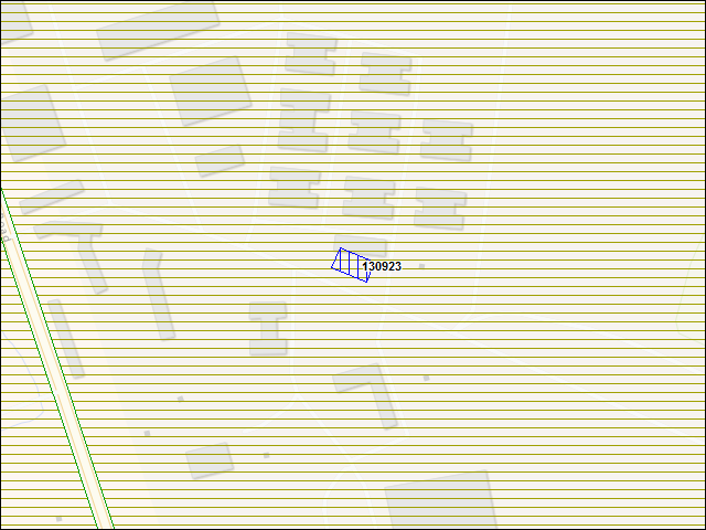 Une carte de la zone qui entoure immédiatement le bâtiment numéro 130923
