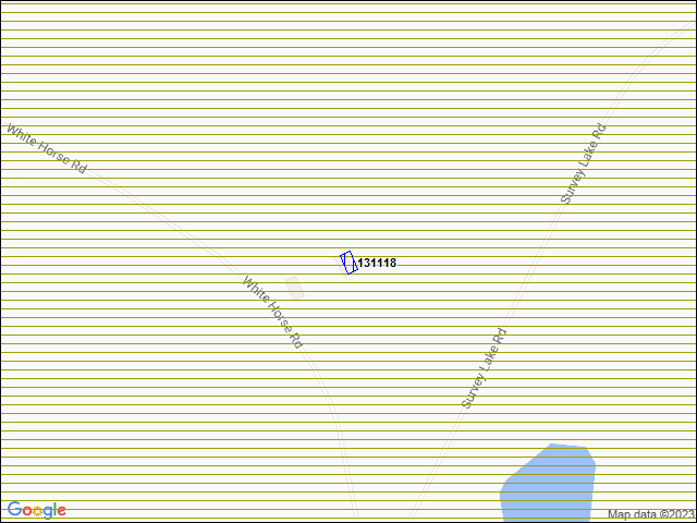 Une carte de la zone qui entoure immédiatement le bâtiment numéro 131118