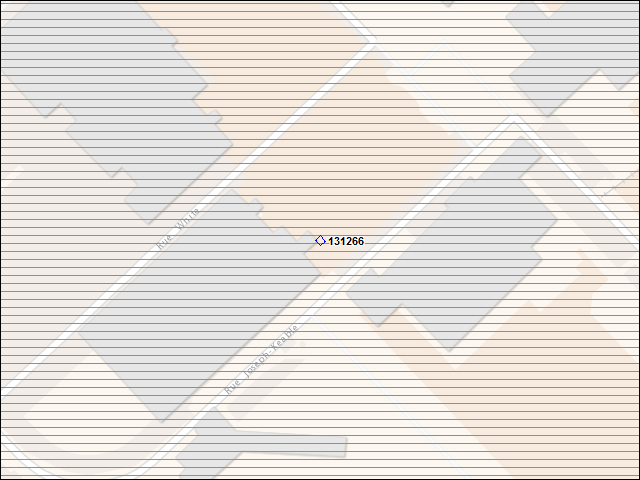 Une carte de la zone qui entoure immédiatement le bâtiment numéro 131266