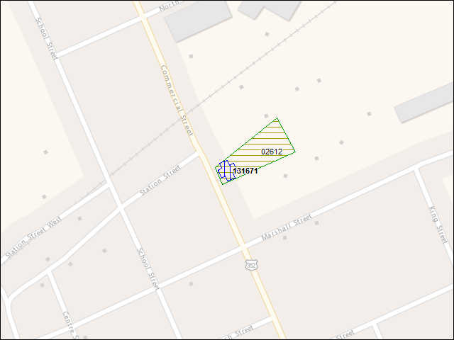 A map of the area immediately surrounding building number 131671