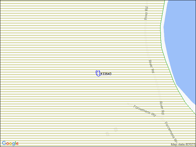 A map of the area immediately surrounding building number 133543