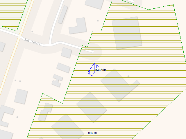 A map of the area immediately surrounding building number 133559