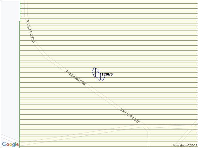 A map of the area immediately surrounding building number 133676
